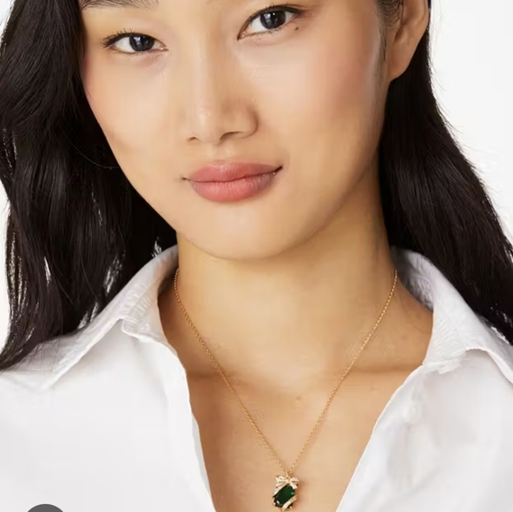 Kate Spade Pave Present Pendant Necklace & Stud Earrings - Picture 6 of 6